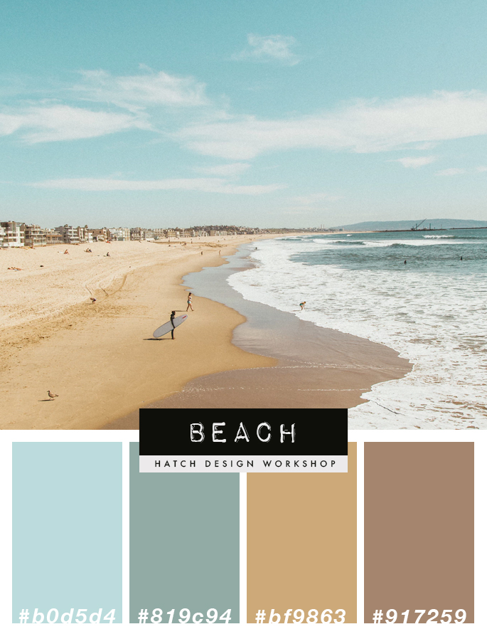 Beach Ocean Color Palette Scheme