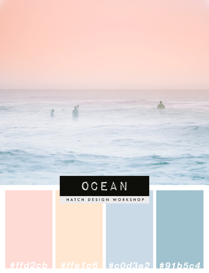 Ocean Pink Color Palette Scheme
