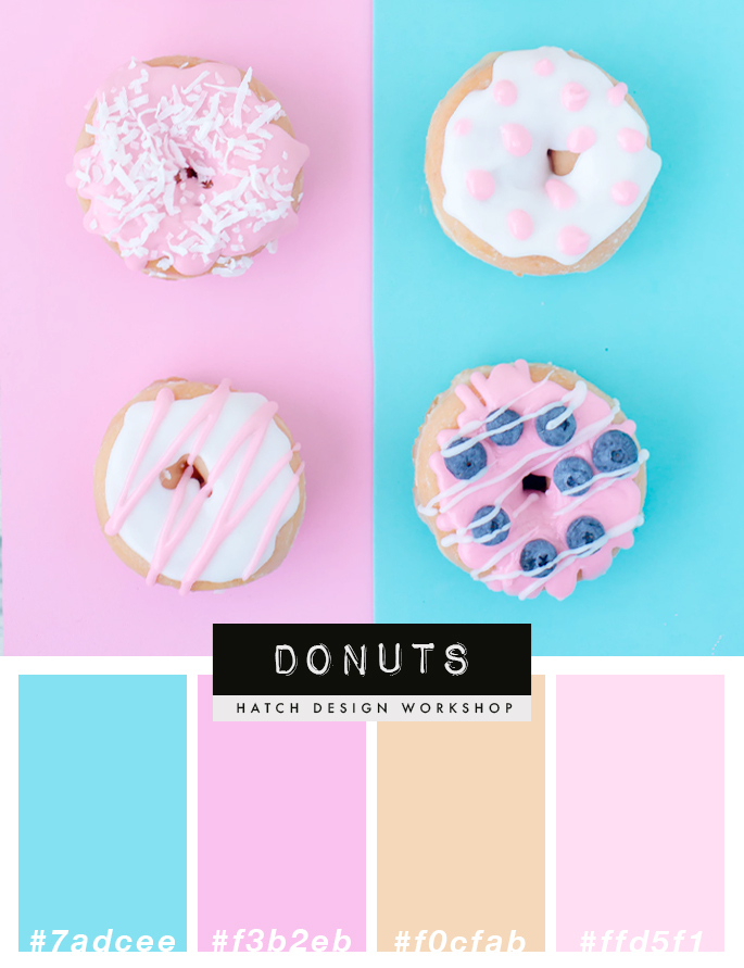 Colorful Bright Pink And Blue Color Palette Feminine