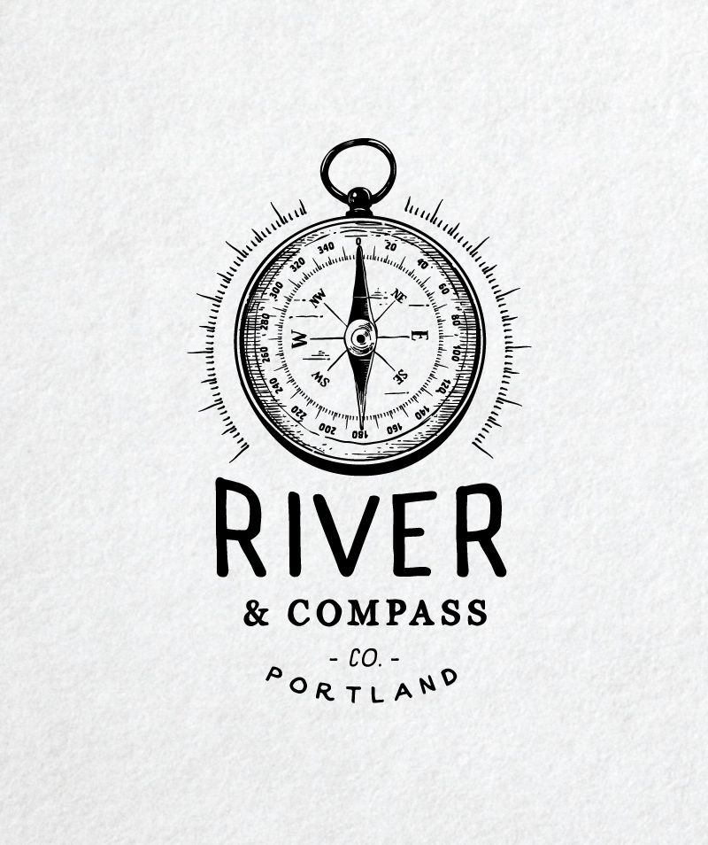 Vintage Logo Design Branding Outdoor Compass