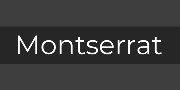 Montserrat Font Free Font