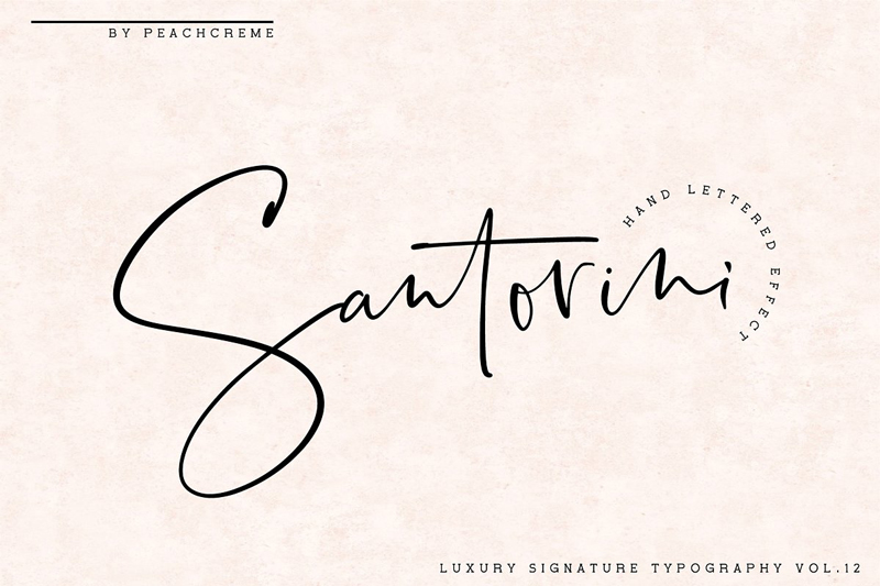 Santorini Luxury Signature Font