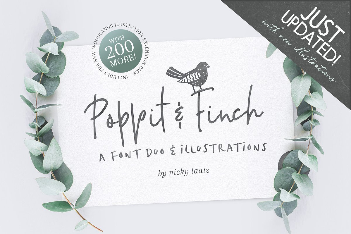 Poppit And Finch Hand Drawn Font