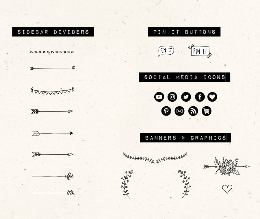 Hand Drawn Sidebar Dividers